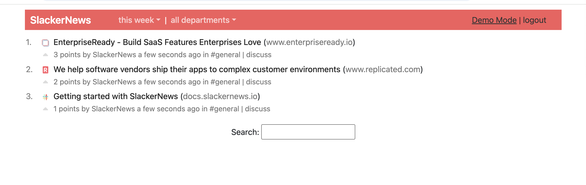 SlackerNews landing page page